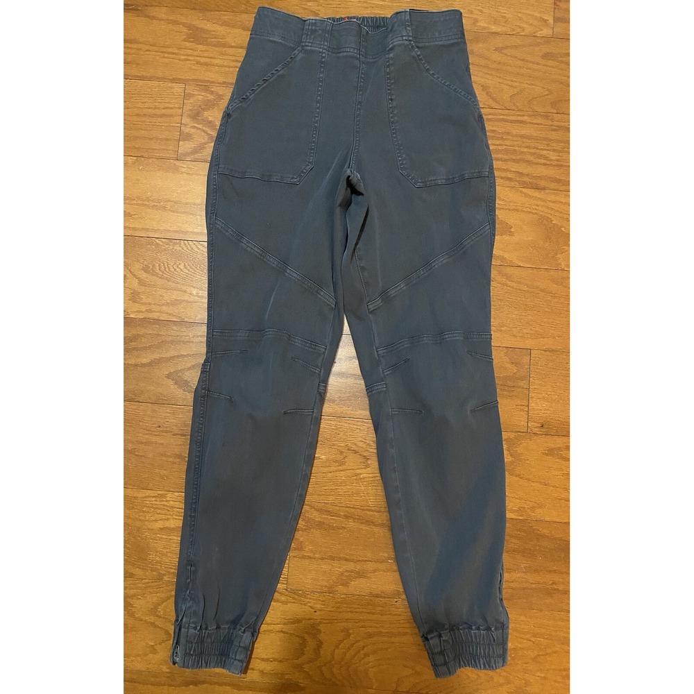 Spanx Joggers Gray Washed Cargo Stretch Twill 20319R Women's Medium